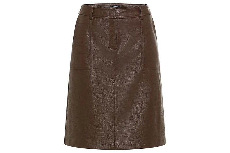 Olsen Women's Faux Croc A-Line Skirt