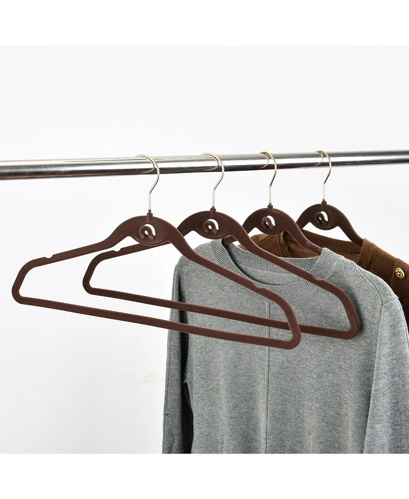 Trio Essentials 30PK Heavy Duty Velvet Hangers with Cascade Hook
