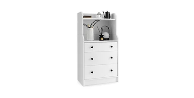 Volenca Modern Storage Dresser with Anti-toppling Device-White