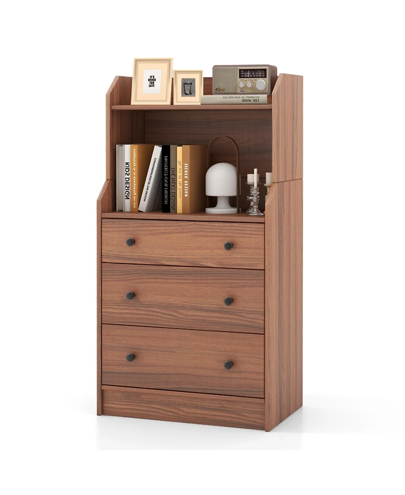 Volenca Modern Storage Dresser with Anti-toppling Device-White