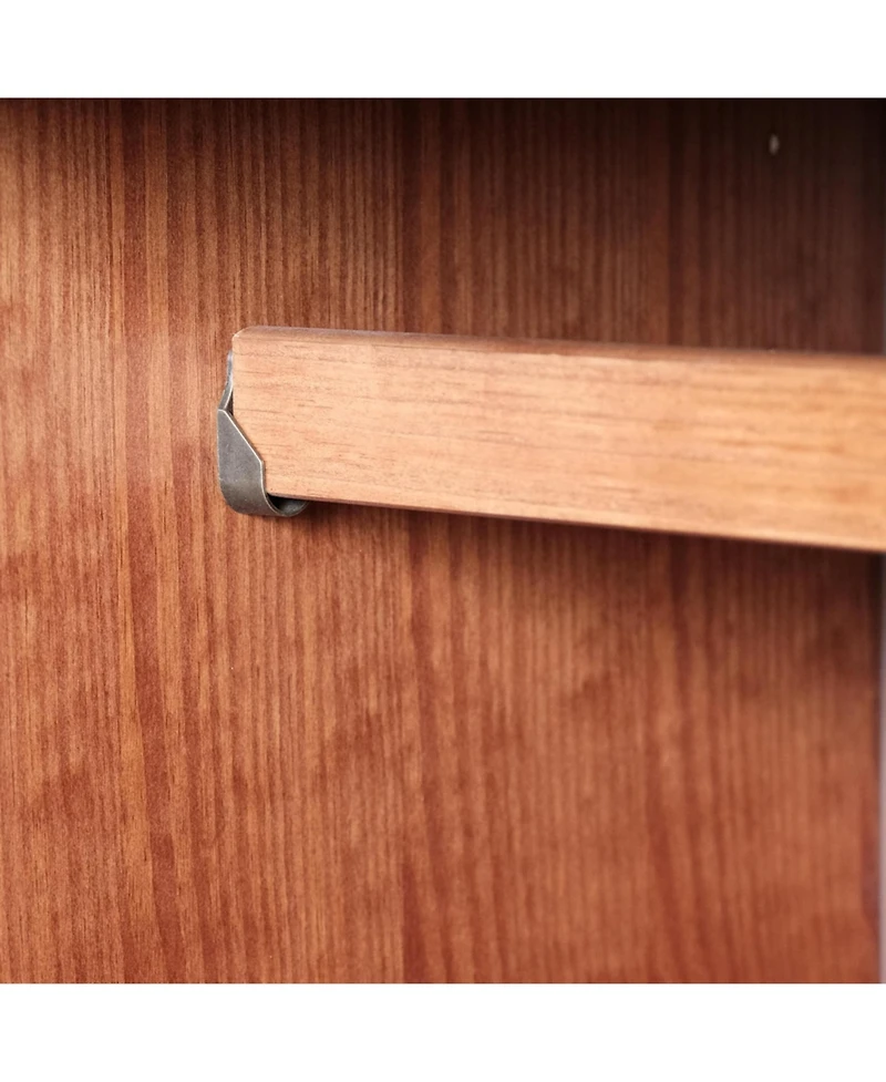 Palace Imports 100% Solid Wood Kyle 4-Door Wardrobe with Mirrored Doors