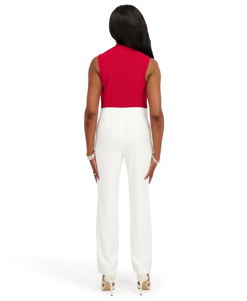 Kasper Women's Sleeveless Tie-Neck Top