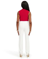 Kasper Women's Sleeveless Tie-Neck Top
