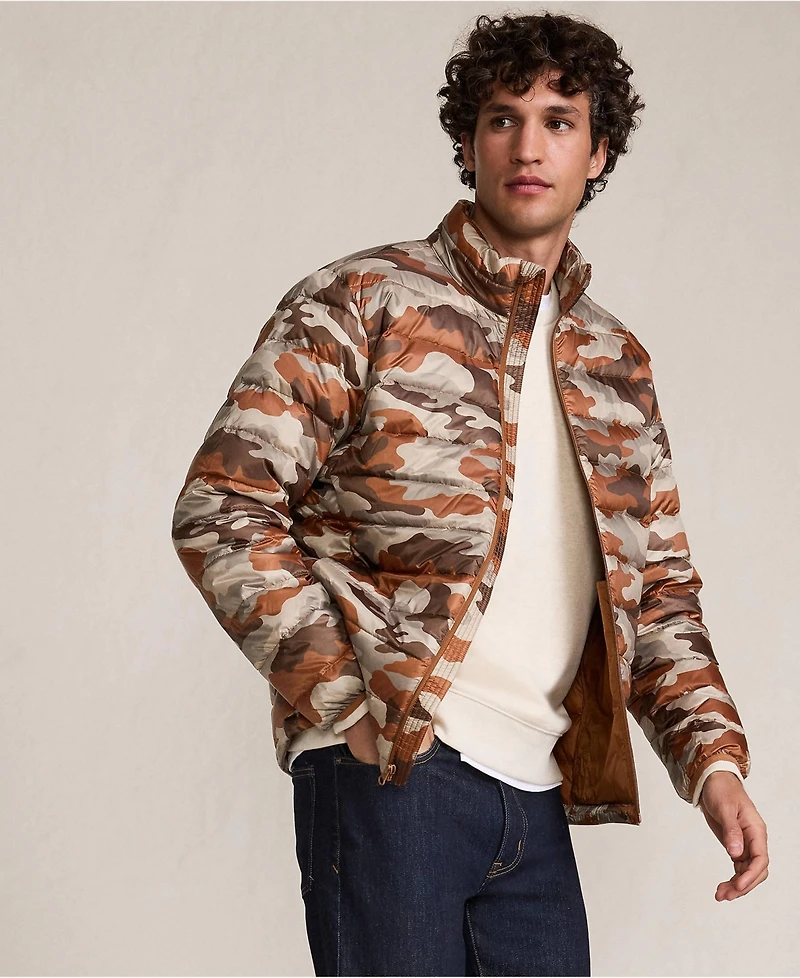 Lands' End Men's Wanderweight Packable Print Down Jacket