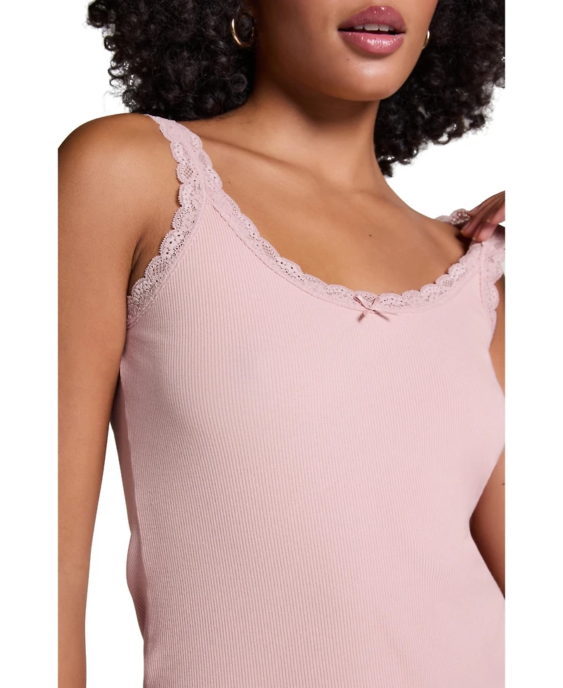 Hunkemoller Women's Cami Rib Lace
