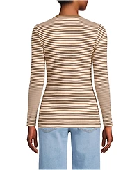 Lands' End Women's Tall Long Sleeve Micro Rib T-Shirt