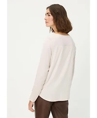 Olsen Women's Mixed Media Blouse