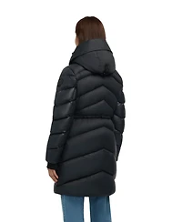 Pajar Women's Saturn Mid-Length Quilted Puffer with Removable Hood