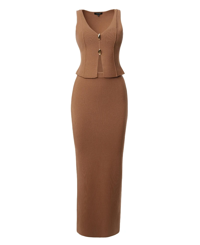 Jluxlabel Women's Soft Sands Knit Skirt Set