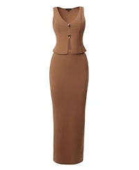 Jluxlabel Women's Soft Sands Knit Skirt Set