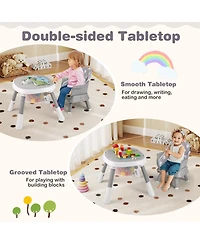 Gymax Baby 16-in-1 High Chair w/ Activity Center Booster Seat Building Block Table