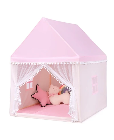 Kids Play Tent Large Playhouse Children Play Castle Fairy Tent Gift with Mat
