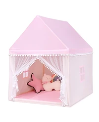 Kids Play Tent Large Playhouse Children Play Castle Fairy Tent Gift with Mat