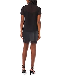 Vince Camuto Women's Mock Neck Blouse