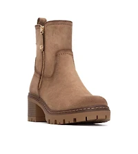 Women's Side Zipper Suede Booties Refresh Collection By Xti