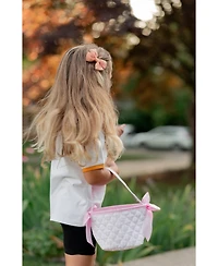 Bits & Bows Petite Halloween Girls' Bow Pumpkin Tote in Pink