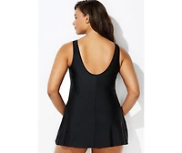 Swimsuits for All Women's Mesh High Neck Swimdress