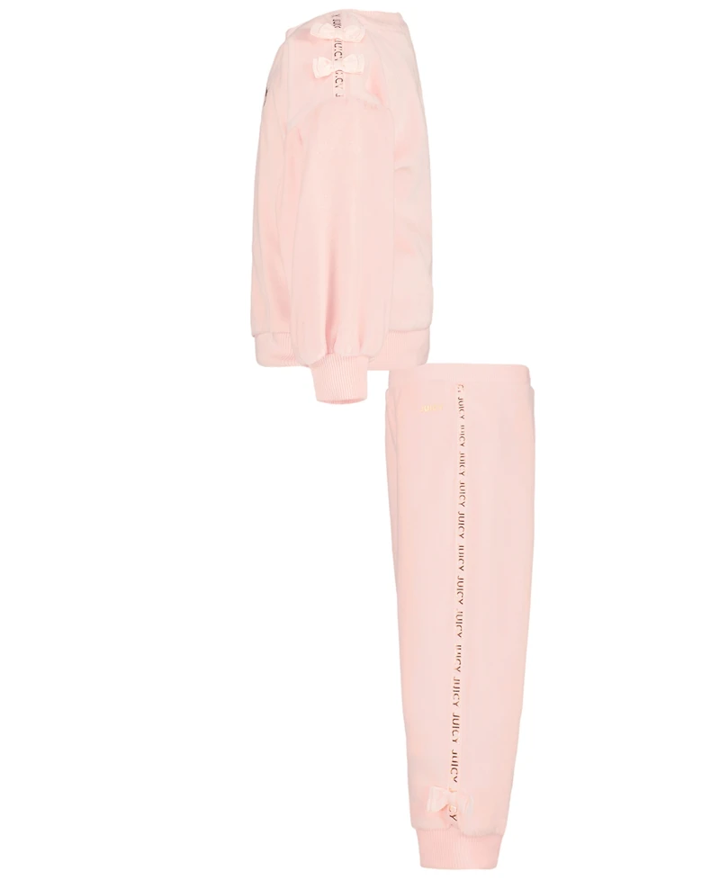 Juicy Baby Girls 2-Piece Velour Sweatsuit and Joggers Set