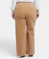 Nydj Plus Corduroy Teresa Wide Leg Pants