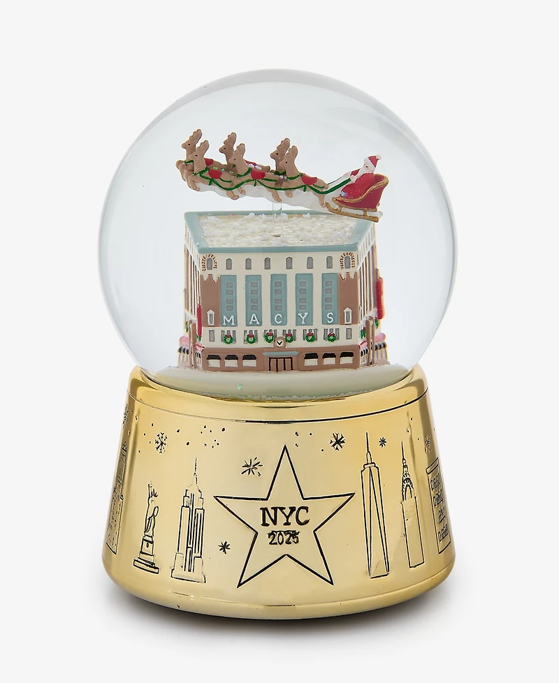 Holiday Lane Heritage Gold New York City Macy's Snow Globe, Macy's Exclusive