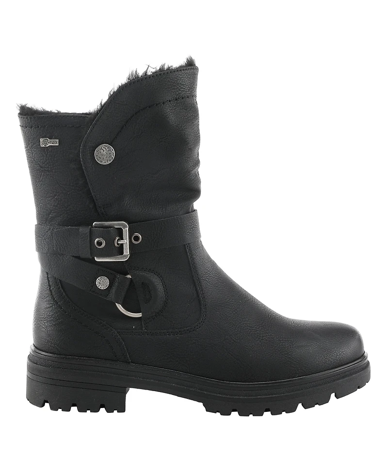 Spring Step Francala Foldover Faux Fur Booties with Relife Shock Absorbing Sole