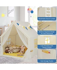 48 x 42 50 Inch Large Play Tent with Washable Cotton Mat Holiday Birthday Gift for Kids