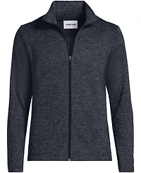 Lands' End School Uniform Men's Sweater Fleece Zip Front Jacket