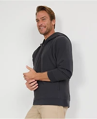Lands' End Men's Long Sleeve Waffle Quarter Zip Hoodie