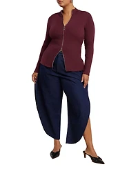 Eloquii Women's Petal Shape Open Side Jean