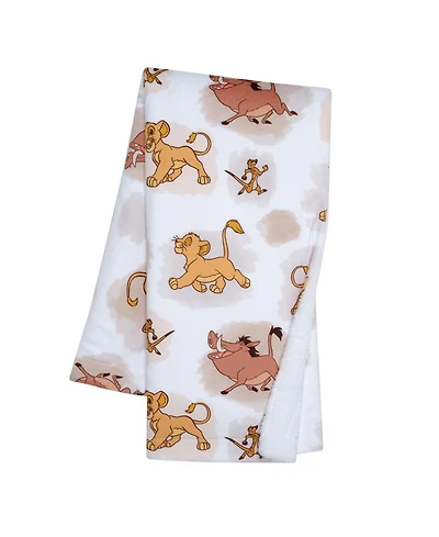 Lambs & Ivy Disney Baby Lion King Safari Soft White Fleece Baby Blanket