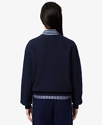 Lacoste Usa Women's V-Neck Cardigan Sweater