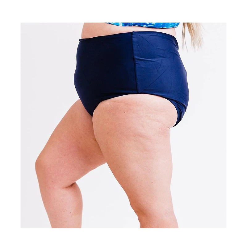Calypsa Plus Size High-Waisted Bikini Bottom