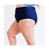 Calypsa Plus Size High-Waisted Bikini Bottom