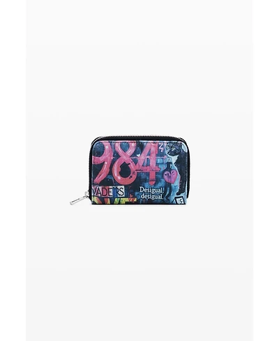 Desigual Women's Small graffiti cat wallet