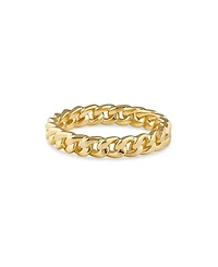 Devata Cuban Link Ring Gold Plated Sterling Silver, 9