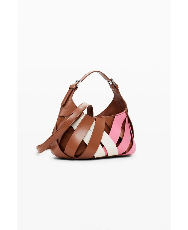 Desigual Women's Medium braided faux leather bag