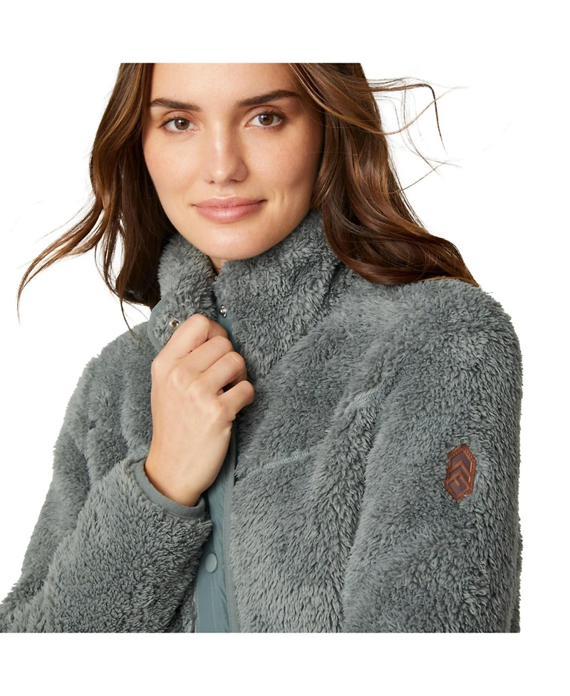 Free Country Women's Sherpa Butter Pile Button Front Jacket