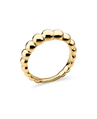 Devata Beaded Ball Ring Gold Plated Sterling Silver, 9
