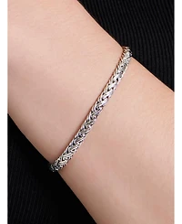 Devata Paddy Oval 5mm Chain Bracelet in Sterling Silver, X-Large 8.5 in