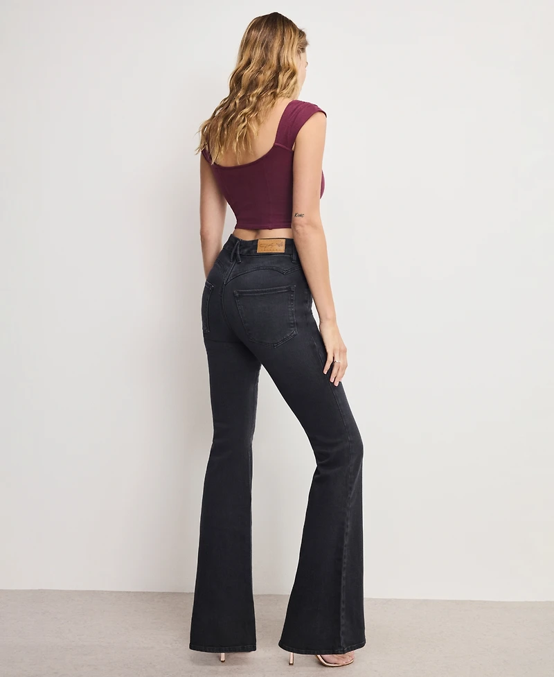 Good American Women's Dolly Joleans Flare Jeans