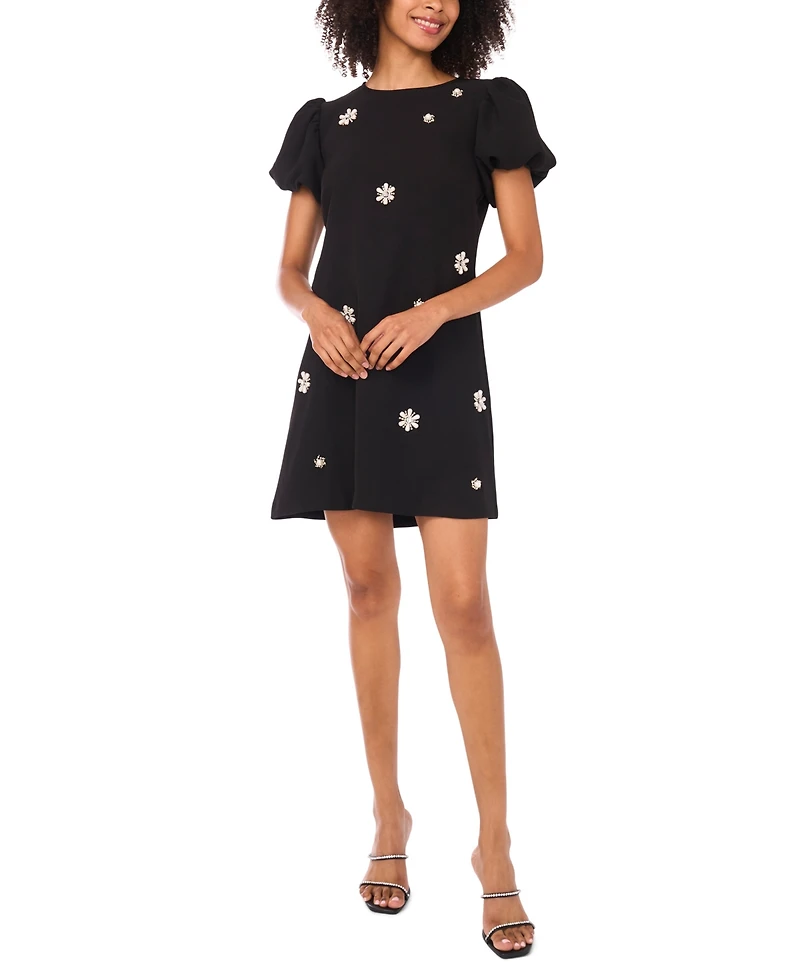 CeCe Women's Embellished Swing Dress