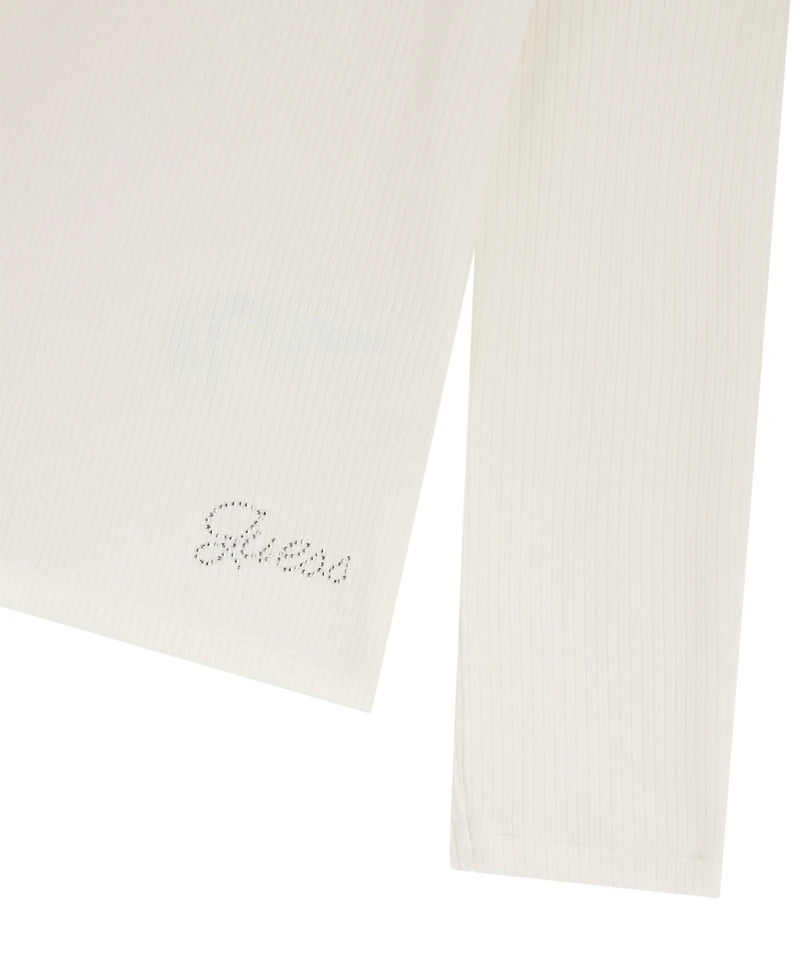 Guess Girls 7-16 Mini Me Style Stretch Rib Long Sleeve T-Shirt