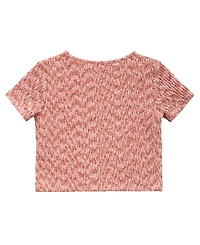 Guess Girls 7-16 Mini Me Style Pleated Short Sleeve Top
