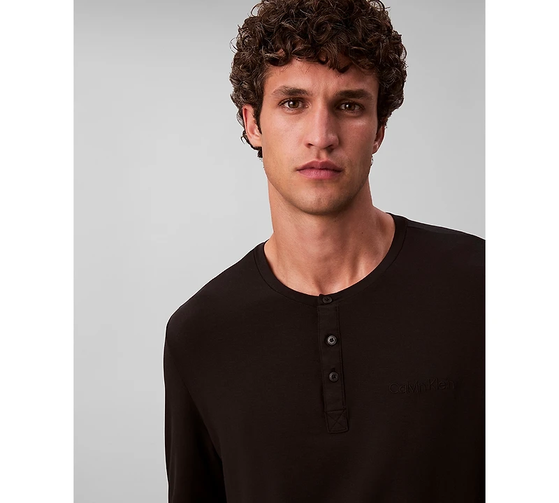 Calvin Klein Men's Henley Neck Sleep Top