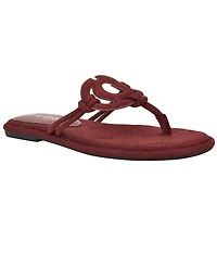 Guess Women's Saime Embellished G Cutout Flat Thong Sandals