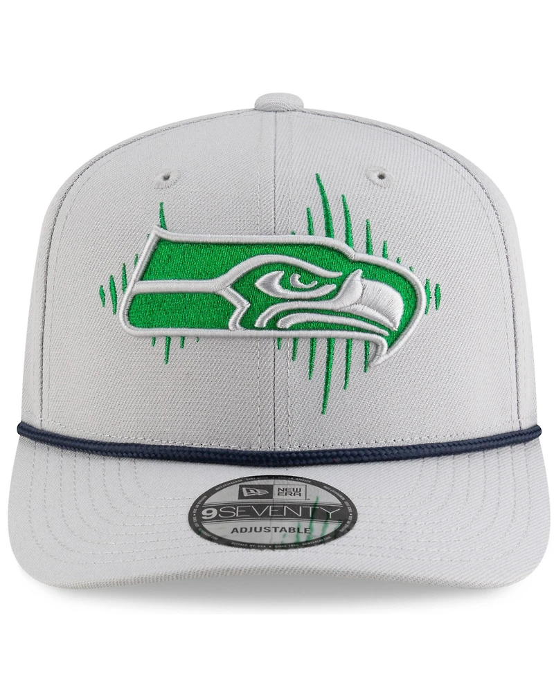 New Era Men's Gray Seattle Seahawks 2025 Nfl Rivalries Sideline 9SEVENTY Adjustable Hat