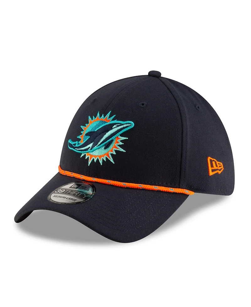 New Era Men's Navy Miami Dolphins 2025 Nfl Rivalries Sideline 39THIRTY Flex Hat