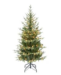 4.5' Pre-Lit Slim Balsam Fir Tree with 200 Underwriters Laboratories Clear Incandescent Lights, 1069 Tips