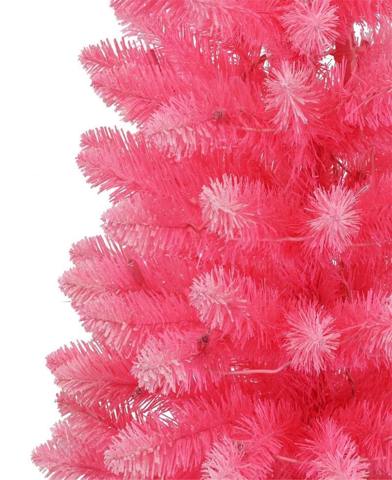 3' Pre-Lit Fashion Tree with 50 Underwriters Laboratories Clear Incandescent Lights and Burlap Base, 97 Tips