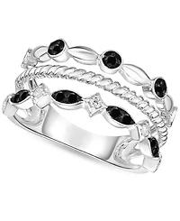 Macy's Black Diamond Ring (1/4 ct. t.w.) in Sterling Silver